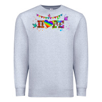 Heather Grey lgbtq hope  libbey glass Premium Sweatshirt - HRA Design Shop