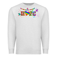 Oatmeal Heather lgbtq hope  libbey glass Premium Sweatshirt - HRA Design Shop