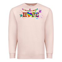 Pale Pink lgbtq hope  libbey glass Premium Sweatshirt - HRA Design Shop