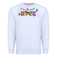 White lgbtq hope  libbey glass Premium Sweatshirt - HRA Design Shop