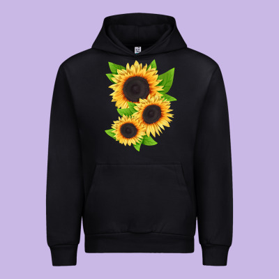 Treetops Sunflower Urban Hoodie Designed By Lillyallendesigns