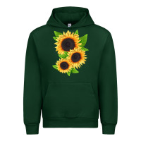 Forest Green treetops sunflower Urban Hoodie - LillyAllenDesigns