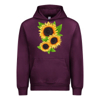 Mauve Wine treetops sunflower Urban Hoodie - LillyAllenDesigns