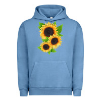 Pigment Pebble Blue treetops sunflower Urban Hoodie - LillyAllenDesigns