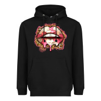 Black volleyball lips Heavyweight Hoodie - Zillion Design Studio
