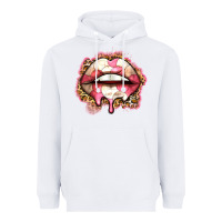 White volleyball lips Heavyweight Hoodie - Zillion Design Studio