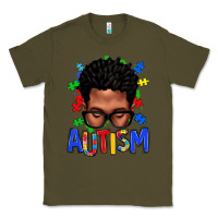 Army Green autism afro man Classic Tee - texasbilliewilder