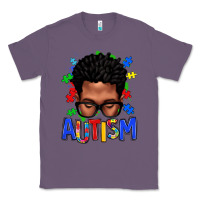 Lavender autism afro man Classic Tee - texasbilliewilder