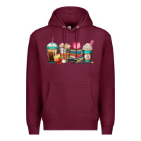 Burgundy teacher fuel coffee cups Premium Hoodie - Jasminsmagicworld