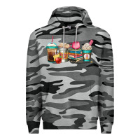 Slate Camo teacher fuel coffee cups Premium Hoodie - Jasminsmagicworld