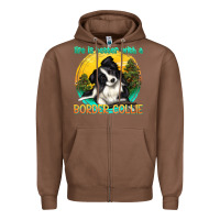 Chestnut life is better with a border collie Zipper Hoodie - texasbilliewilder