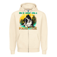 Sandshell life is better with a border collie Zipper Hoodie - texasbilliewilder