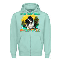 Seafoam life is better with a border collie Zipper Hoodie - texasbilliewilder