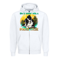White life is better with a border collie Zipper Hoodie - texasbilliewilder