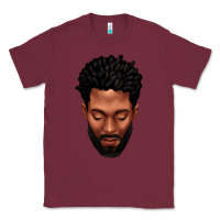 Burgundy bearded black man portrait Classic Tee - texasbilliewilder