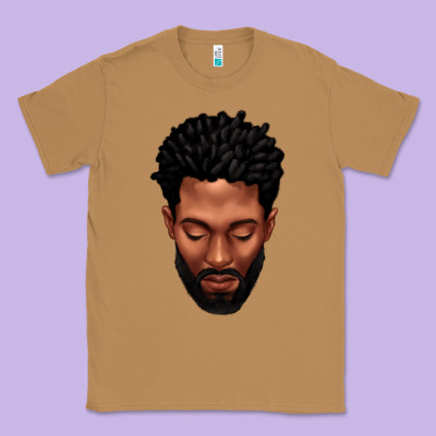 Bearded Black Man Portrait Classic Tee Designed By Texasbilliewilder