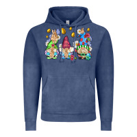Vintage Denim easter gnome with eggs Vintage Hoodie - AdoDesignShop