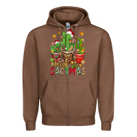 Chestnut christmas cactus merry cactmas Zipper Hoodie - Zillion Design Studio