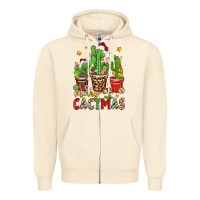 Sandshell christmas cactus merry cactmas Zipper Hoodie - Zillion Design Studio