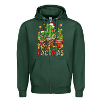 Sports Green christmas cactus merry cactmas Zipper Hoodie - Zillion Design Studio
