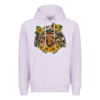 Lilac scottish calf sunflowers rainbow Premium Hoodie - BarkalooDesign