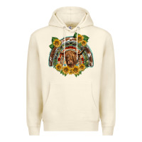 Sandshell scottish calf sunflowers rainbow Premium Hoodie - BarkalooDesign