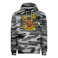 Slate Camo scottish calf sunflowers rainbow Premium Hoodie - BarkalooDesign