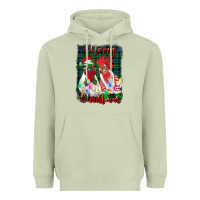 Matcha christmas roosters with background Heavyweight Hoodie - RanaPortraitStore