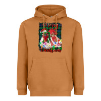 Meerkat christmas roosters with background Heavyweight Hoodie - RanaPortraitStore
