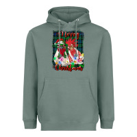 Sage christmas roosters with background Heavyweight Hoodie - RanaPortraitStore