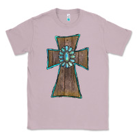 Lilac Wood Turquoise Gemstone Cross Classic Tee - RanaPortraitStore
