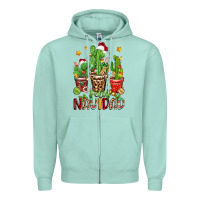 Christmas Cactus Feliz Navidad Zipper Hoodie | Teevron