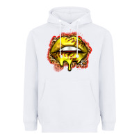 White softball lips Heavyweight Hoodie - Zillion Design Studio