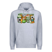 Heather Grey soccer coffee Premium Hoodie - Jasminsmagicworld