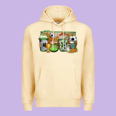 Soccer Coffee Premium Hoodie Designed By Jasminsmagicworld