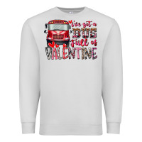 Dove Grey I've got bus full of Valentine Premium Sweatshirt - RacoonDesign