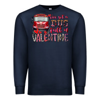 Navy I've got bus full of Valentine Premium Sweatshirt - RacoonDesign