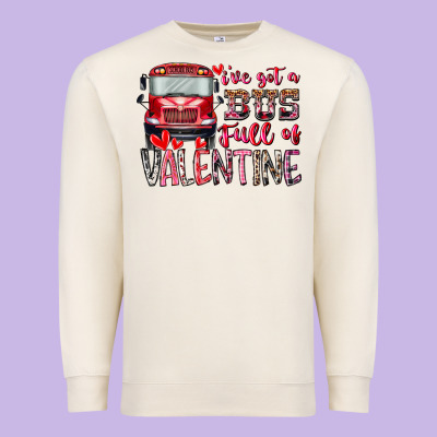 I've Got Bus Full Of Valentine Premium Sweatshirt Designed By Racoondesign