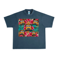 Midnight Navy school bus leopard cowhide Urban Heavy Tee - Artiststas