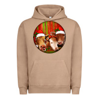 Pigment Burro Christmas Cow, Urban Hoodie - Jasminsmagicworld