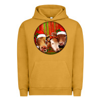 Pigment Peanut Butter Christmas Cow, Urban Hoodie - Jasminsmagicworld