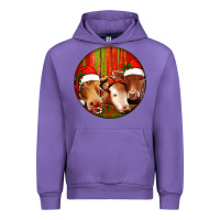 Tulip Christmas Cow, Urban Hoodie - Jasminsmagicworld