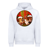 White Christmas Cow, Urban Hoodie - Jasminsmagicworld
