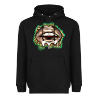 Black soccer lips Heavyweight Hoodie - Zillion Design Studio