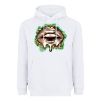 White soccer lips Heavyweight Hoodie - Zillion Design Studio