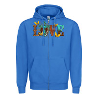 True Royal love with cross Zipper Hoodie - texasbilliewilder
