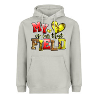 Moon Dust my heart is on that field softball Heavyweight Hoodie - Zillion Design Studio