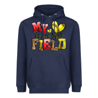 Navy my heart is on that field softball Heavyweight Hoodie - Zillion Design Studio