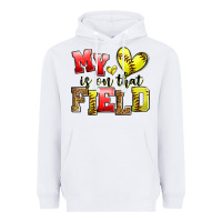 White my heart is on that field softball Heavyweight Hoodie - Zillion Design Studio