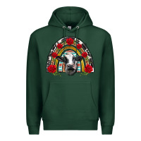 Sports Green black and white baby cow floral rose rainbow Premium Hoodie - BarkalooDesign